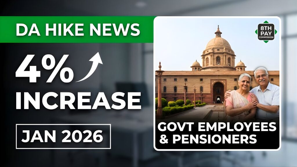 From January 2026: DA to Increase by 4% for Government Employees and Pensioners - Big 8th Pay Commission Boost