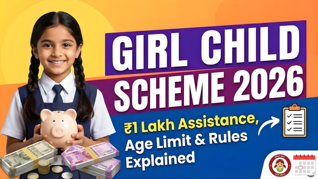 Girl Child Scheme 2026: ₹1 Lakh Assistance, Age Limit and Rules Explained