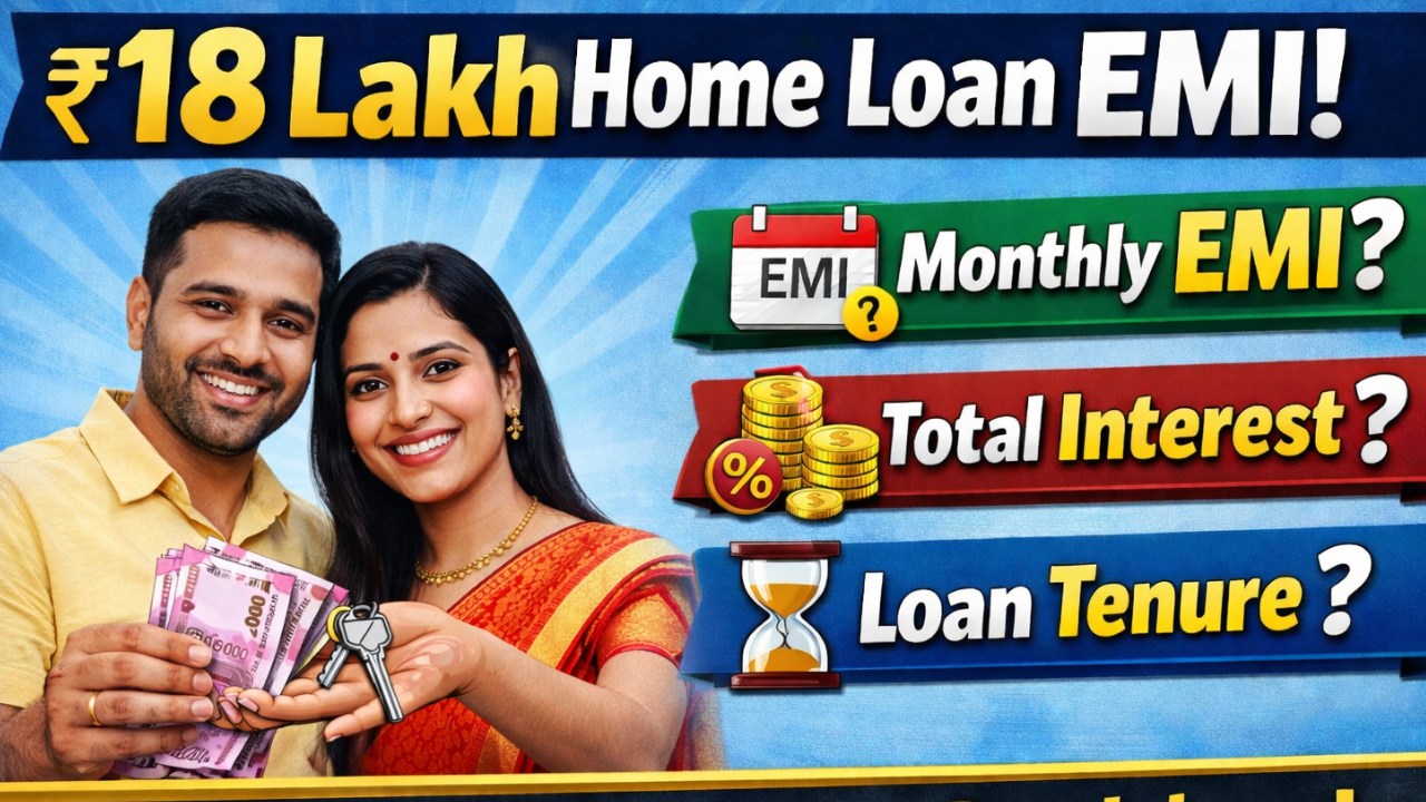 ₹18 Lakh Home Loan EMI: Monthly Payment, Total Interest and Tenure Breakdown