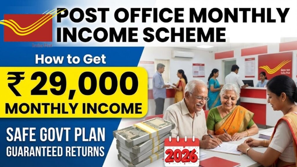 Post Office Monthly Income Scheme 2026: How to Get Rs 29,000 Monthly From Safe Govt Plan