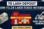 ₹8 Lakh Deposit Can Earn ₹3.28 Lakh Fixed Interest - Post Office Scheme Full Details Inside
