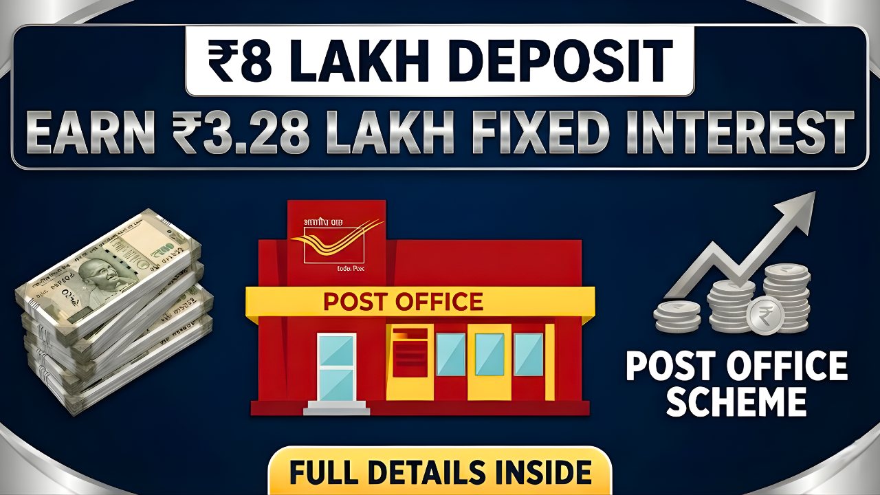 ₹8 Lakh Deposit Can Earn ₹3.28 Lakh Fixed Interest - Post Office Scheme Full Details Inside