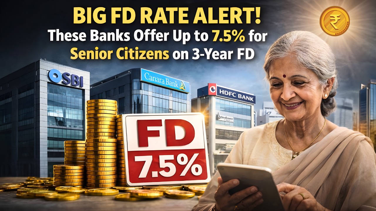 Big FD Rate Alert! These Banks Offer Up to 7.5% for Senior Citizens on 3-Year FD